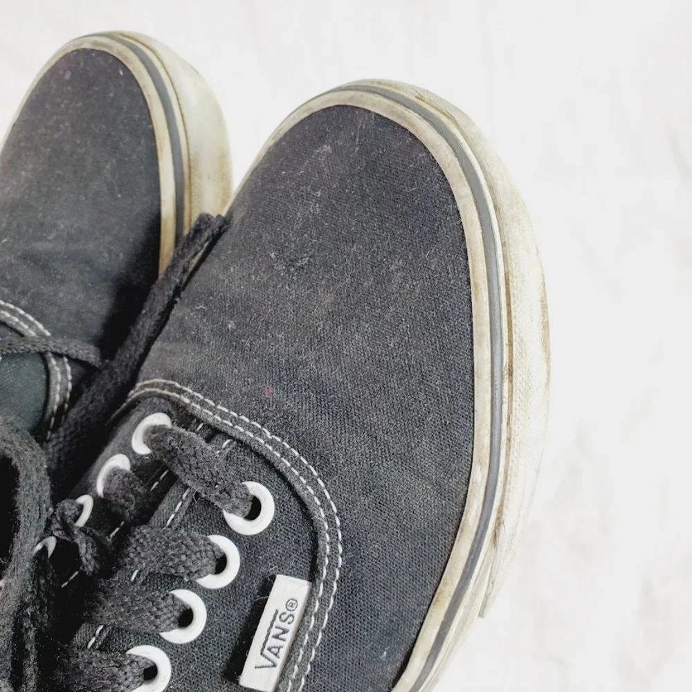 VANS Skateboarding Heavily Worn Trashed Beaters Size 7 Black - Picture 5 of 6